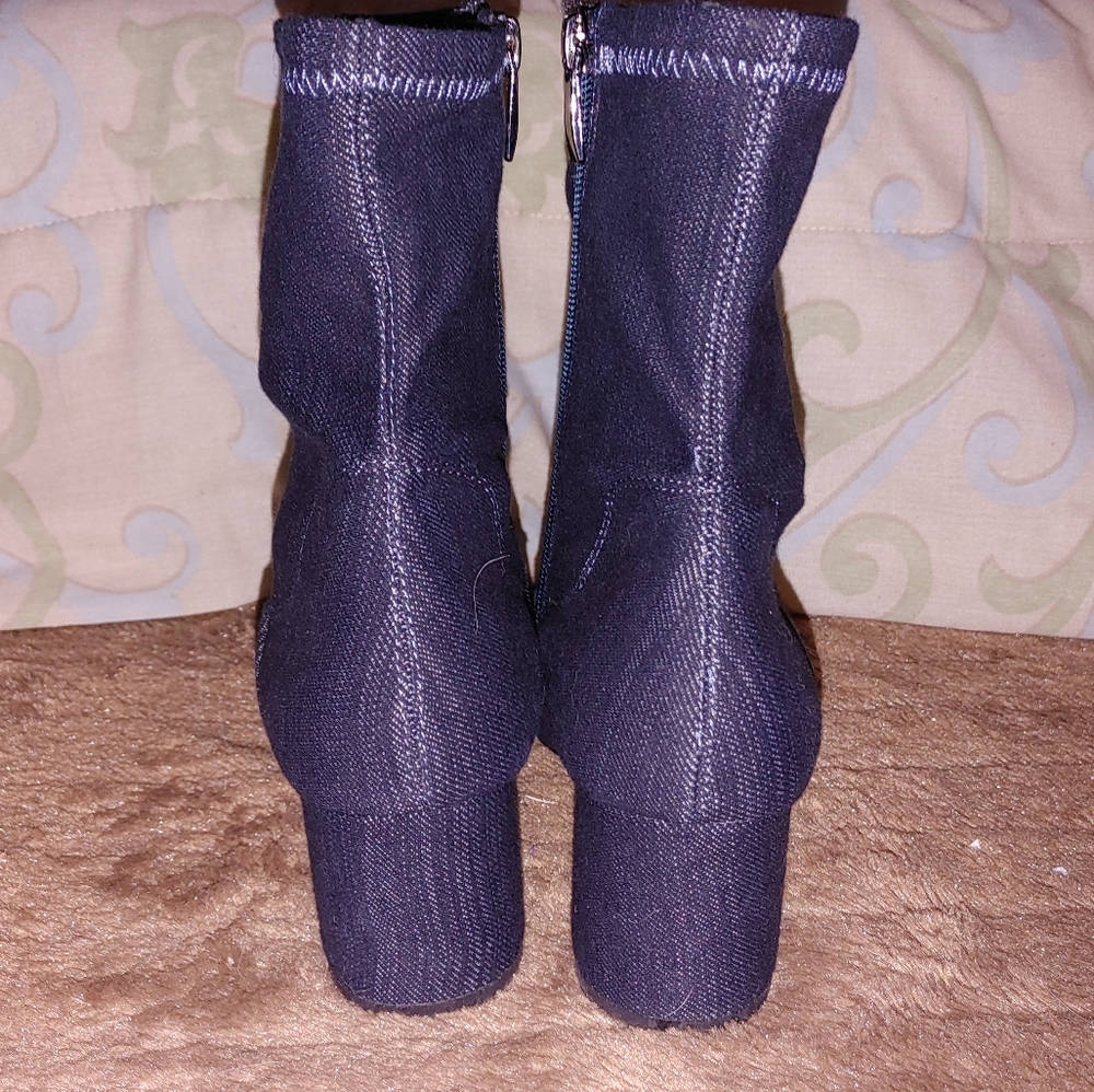 Franco Sarto Denim Look Heels - Picture 5 of 9